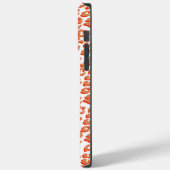 Coques Case-Mate iPhone Couleur orange et Empreinte de léopard blanc (Verso / Gauche)