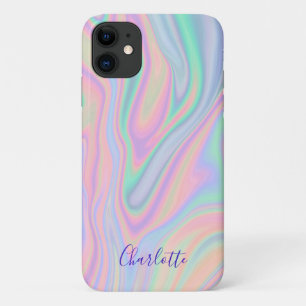 Case-Mate iPhone Case Couleur Pastel Abstraite Liquide Iridescente. Ajou