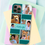 Coque Pour iPhone 14 Couleur personnalisée Bloc 7 Photo Collage personn<br><div class="desc">Créez votre propre boîtier de téléphone photo couleur personnalisée avec un bloc de couleur dans votre choix de couleurs, 7 images et votre nom, monogramme ou autre texte dans votre choix de styles de police et de couleur (illustré dans la typographie à la main moderne). L'échantillon est présenté dans des...</div>