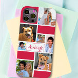 Coque Pour iPhone 14 Couleur personnalisée Bloc 7 Photo Collage personn<br><div class="desc">Créez votre propre étui de téléphone photo couleur personnalisée avec un bloc de couleur dans votre choix de couleurs (en rose rose magenta), 7 images et votre nom, monogramme ou autre texte dans votre choix de styles de police et de couleur (en typographie à la main moderne). OPTIONS TÉLÉPHONIQUES :...</div>
