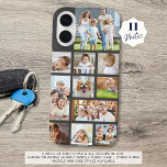 Coques iPhone 16 Couleur personnalisée moderne 11 Collage photo<br><div class="desc">Créez votre propre boîtier de téléphone portable photo collage avec ce modèle facile à utiliser pour 11 images dans une variété de formes et de tailles contre un arrière - plan gris foncé modifiable. MODIFICATIONS : Vous pouvez modifier la couleur arrière - plan ou sélectionner un arrière - plan graphique...</div>