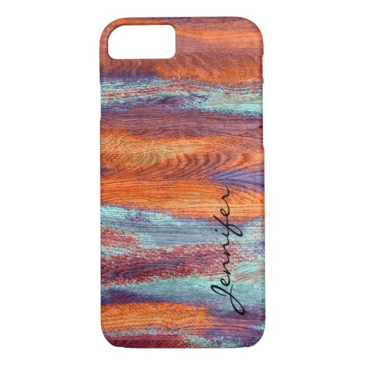 Coques Case-Mate iPhone Couleur rétro Grain de bois Texture #2 (Dos)