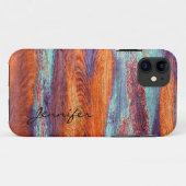 Coques Case-Mate iPhone Couleur rétro Grain de bois Texture #3 (Dos (Horizontal))