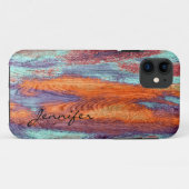 Coques Case-Mate iPhone Couleur rétrospective Texture du grain de bois (Dos (Horizontal))