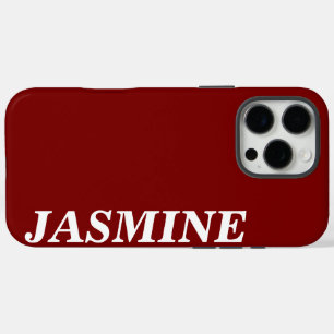 COQUES iPhone 16 PRO MAX COULEUR ROUGE GAI UNIS NOM PERSONNALISÉ MODERNE CH