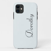 Coques Case-Mate iPhone Couleur solide blanche givrée | Nom minimal (Dos)