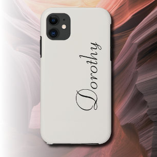 Case-Mate iPhone Case Couleur solide blanche Nom minimal