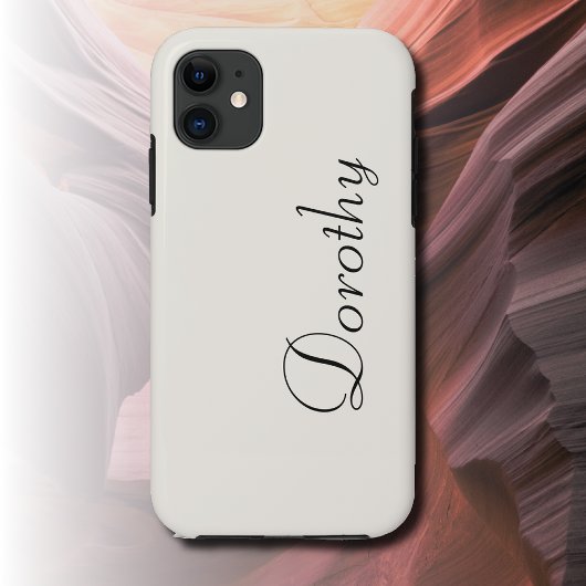 Coques Case-Mate iPhone Couleur solide blanche | Nom minimal