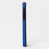 Coques Case-Mate iPhone Couleur solide bleu Cobalt | Monogramme minimal (Dos/Gauche)