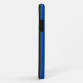 Coques Case-Mate iPhone Couleur solide bleu Cobalt | Monogramme minimal (Dos/Droite)