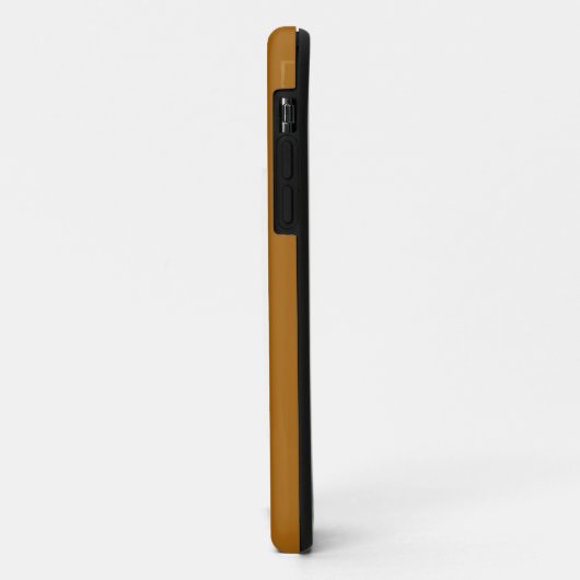 Coques Case-Mate iPhone Couleur solide Brown d'érable | Nom minimal (Dos/Gauche)