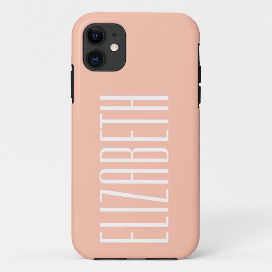 Coques Case-Mate iPhone Couleur solide citronnade rose | Nom minimal (Dos)
