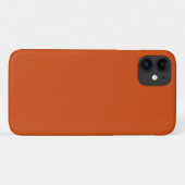 Coques Case-Mate iPhone Couleur solide couleur uni rouille brûlé orange (Dos (Horizontal))