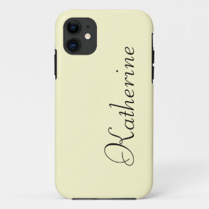 Case-Mate iPhone Case Couleur solide crème   Nom minimal