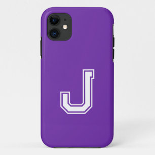 Case-Mate iPhone Case Couleur solide du raisin   Monogramme minimal