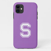 Coques Case-Mate iPhone Couleur solide graphique | Monogramme minimal (Dos)
