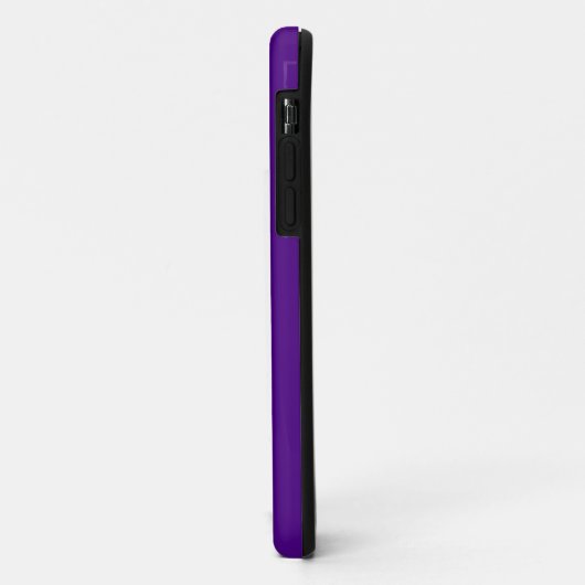 Coques Case-Mate iPhone Couleur solide Indigo | Monogramme minimal (Dos/Gauche)