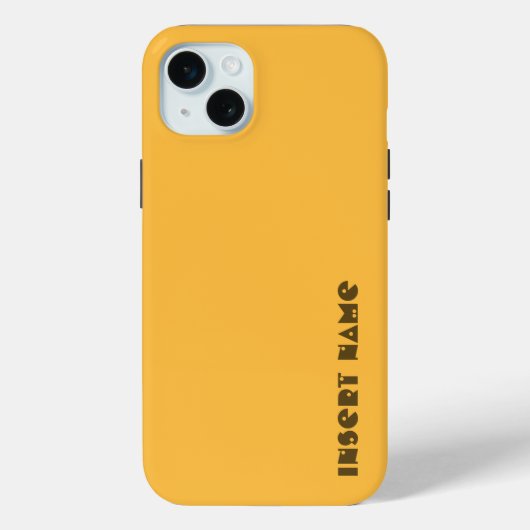 Coques Case-Mate iPhone Couleur solide jaune doux et personnalisée, minima (Verso)