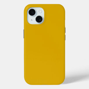 Coque Pour iPhone 15 Couleur solide jaune moutarde