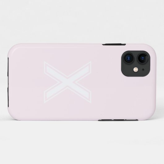 Coques Case-Mate iPhone Couleur solide Lavender Blush | Monogramme minimal (Dos (Horizontal))