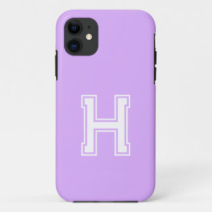 Case-Mate iPhone Case Couleur solide Mauve Monogramme minimal
