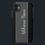 Case-Mate iPhone Case Couleur solide Moderne Noir de base Monogramme<br><div class="desc">Custom Template Customized designs. Personalize with your own name, a great gift for anyone including yourself.</div>