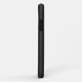Coques Case-Mate iPhone Couleur solide noire de suie | Nom minimal (Dos/Droite)