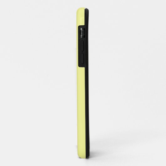 Coques Case-Mate iPhone Couleur solide Pastel Buttercup | Nom minimal (Dos/Gauche)