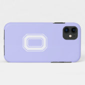 Coques Case-Mate iPhone Couleur solide périphérique | Monogramme minimal (Dos (Horizontal))