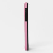 Coques Case-Mate iPhone Couleur solide rose bonbon | Monogramme minimal (Dos/Gauche)