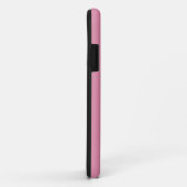 Coques Case-Mate iPhone Couleur solide rose bonbon | Monogramme minimal (Dos/Droite)