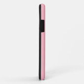Coques Case-Mate iPhone Couleur solide rose cerise en fleurs | Nom minimal (Dos/Droite)