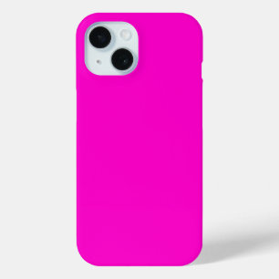Coque Pour iPhone 15 Couleur solide rose chaud