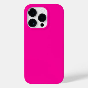 Coque Pour iPhone 14 Pro Couleur solide rose néon