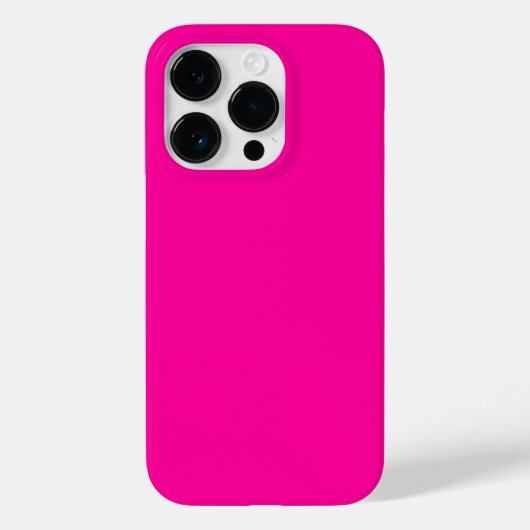 Coques Case-Mate iPhone Couleur solide rose néon (Verso)