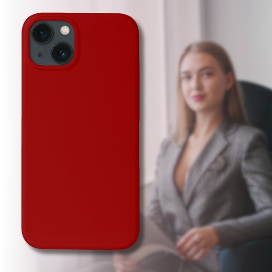 Coques Case-Mate iPhone Couleur solide rouge Crimson | Classique | Élégant