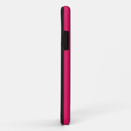 Coques Case-Mate iPhone Couleur solide rubis | Initiale minimale moderne (Dos/Droite)