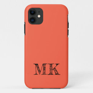 Case-Mate iPhone Case Couleur solide tomate   Initiale minimale moderne