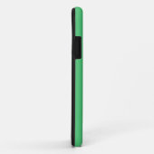 Coques Case-Mate iPhone Couleur solide vert émeraude | Nom minimal (Dos/Droite)