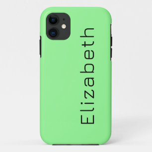 Case-Mate iPhone Case Couleur solide verte à la menthe   Nom minimal