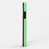 Coques Case-Mate iPhone Couleur solide verte à la menthe | Nom minimal (Dos/Droite)