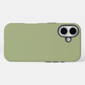 Coques Case-Mate iPhone Couleur solide verte de couleur de sable (Verso (horizontal))