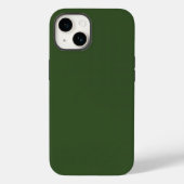 Coques Case-Mate iPhone Couleur solide verte de mousse foncée (Verso)