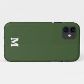 Coques Case-Mate iPhone Couleur solide verte de mousse foncée (Dos (Horizontal))
