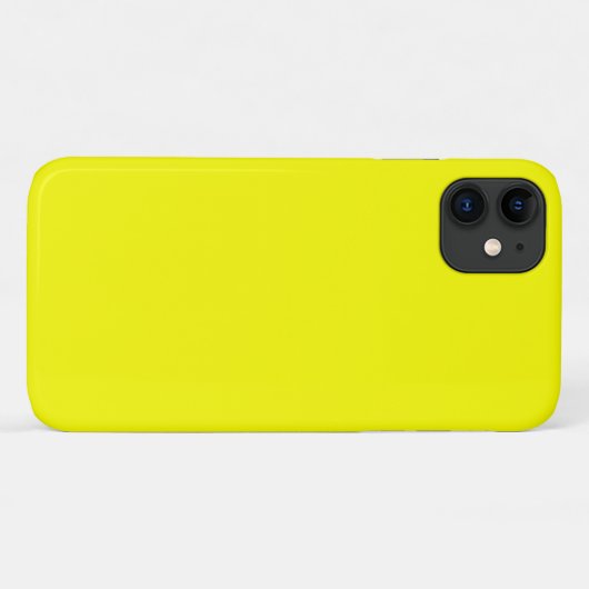Coques Case-Mate iPhone Couleur uni jaune néon (Dos (Horizontal))