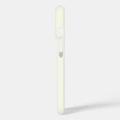 Coques Case-Mate iPhone Couleur uni jaune pâle blanc pastel (Verso / Gauche)
