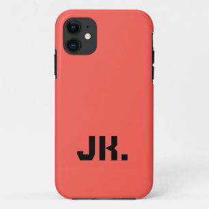 Case-Mate iPhone Case Couleur uni orange du coucher de soleil Initiale