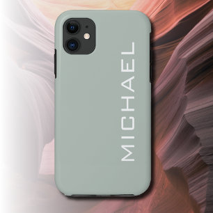 Case-Mate iPhone Case Couleur unie Gris cendré Nom minimaliste