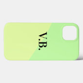 Coques Case-Mate iPhone Couleur unie simple ajoutez nom texte monogramme j (Verso (horizontal))