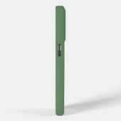 Coques Case-Mate iPhone Couleur unie vert pin et initiales blanches (Verso / Droite)